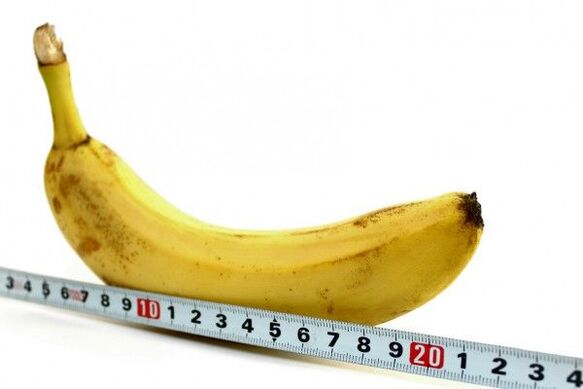 mjerenje penisa na primjeru banane